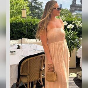 ZARA SEQUIN KNIT DRESS ROSE